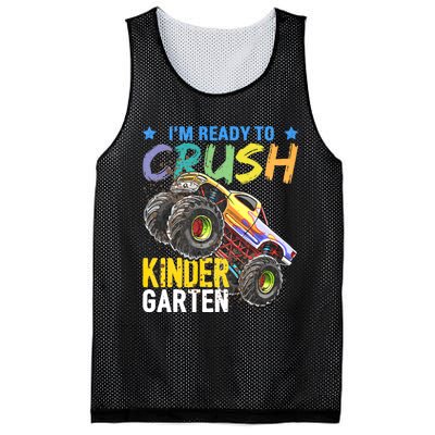 Im Ready To Crush Kindergarten Monster Truck Back To School Mesh Reversible Basketball Jersey Tank