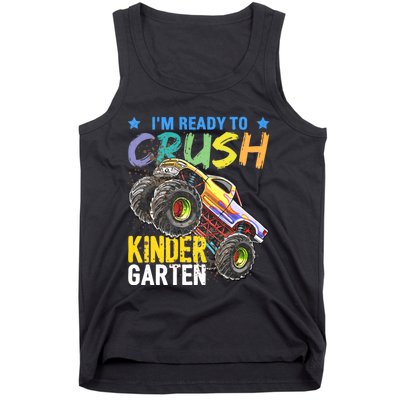 Im Ready To Crush Kindergarten Monster Truck Back To School Tank Top