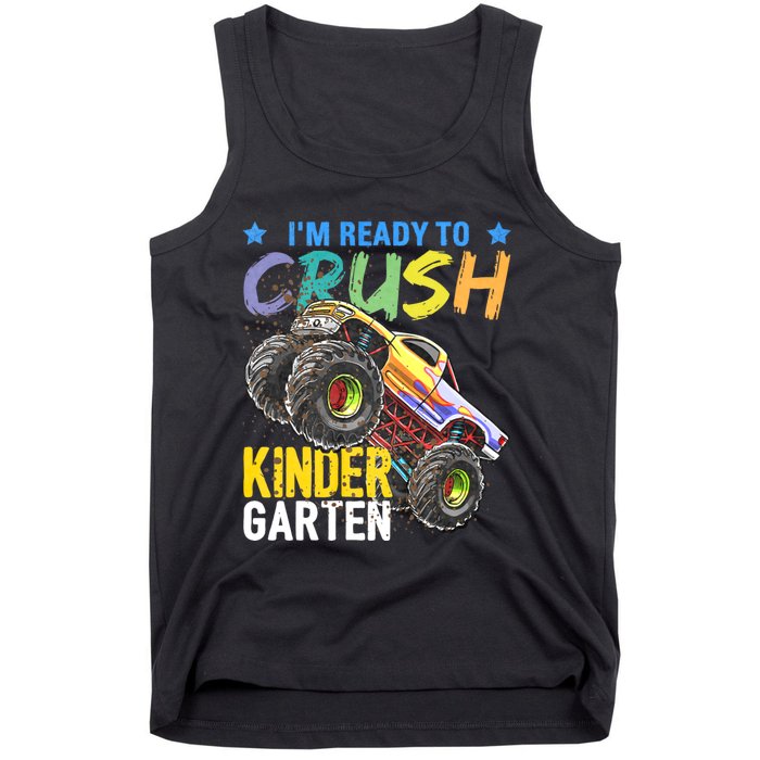 Im Ready To Crush Kindergarten Monster Truck Back To School Tank Top