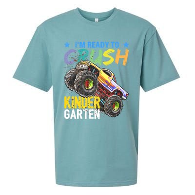 Im Ready To Crush Kindergarten Monster Truck Back To School Sueded Cloud Jersey T-Shirt