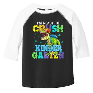 Im Ready To Crush Kindergarten Dinosaur Back To School Kids Dinosaur Lover Toddler Fine Jersey T-Shirt