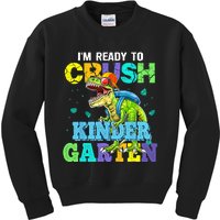 Im Ready To Crush Kindergarten Dinosaur Back To School Kids Dinosaur Lover Kids Sweatshirt