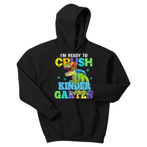 Im Ready To Crush Kindergarten Dinosaur Back To School Kids Dinosaur Lover Kids Hoodie