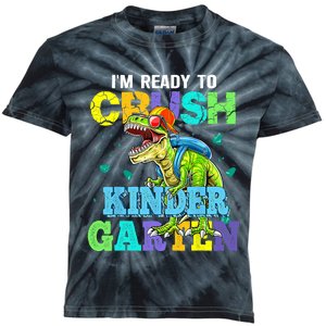 Im Ready To Crush Kindergarten Dinosaur Back To School Kids Dinosaur Lover Kids Tie-Dye T-Shirt