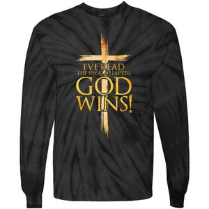 IVe Read The Final Chapter God Wins Christian Faith Cross Tie-Dye Long Sleeve Shirt