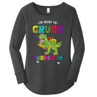 Im Ready To Crush Kindergarten TRex Dinosaur Back To School Women's Perfect Tri Tunic Long Sleeve Shirt