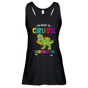 Im Ready To Crush Kindergarten TRex Dinosaur Back To School Ladies Essential Flowy Tank