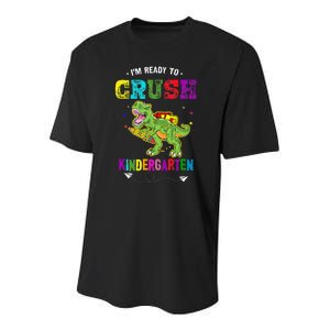 Im Ready To Crush Kindergarten TRex Dinosaur Back To School Youth Performance Sprint T-Shirt