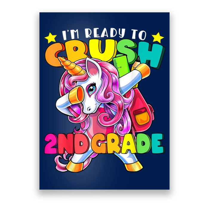 Im Ready To Crush Kindergarten Unicorn Back To School Poster