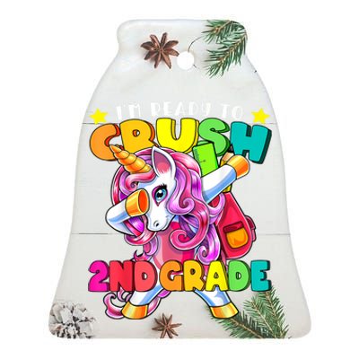 Im Ready To Crush Kindergarten Unicorn Back To School Ceramic Bell Ornament