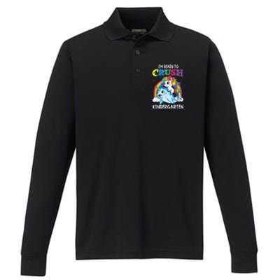 Im Ready To Crush Im Ready To Crush Back To School Performance Long Sleeve Polo