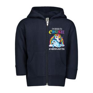 Im Ready To Crush Im Ready To Crush Back To School Toddler Zip Fleece Hoodie