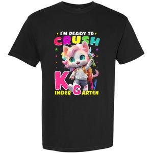 Im Ready To Crush Kindergarten Unicorn Back To School Girls Garment-Dyed Heavyweight T-Shirt