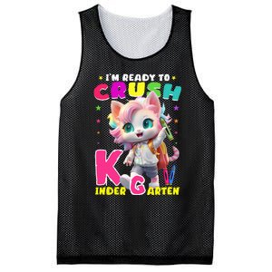 Im Ready To Crush Kindergarten Unicorn Back To School Girls Mesh Reversible Basketball Jersey Tank