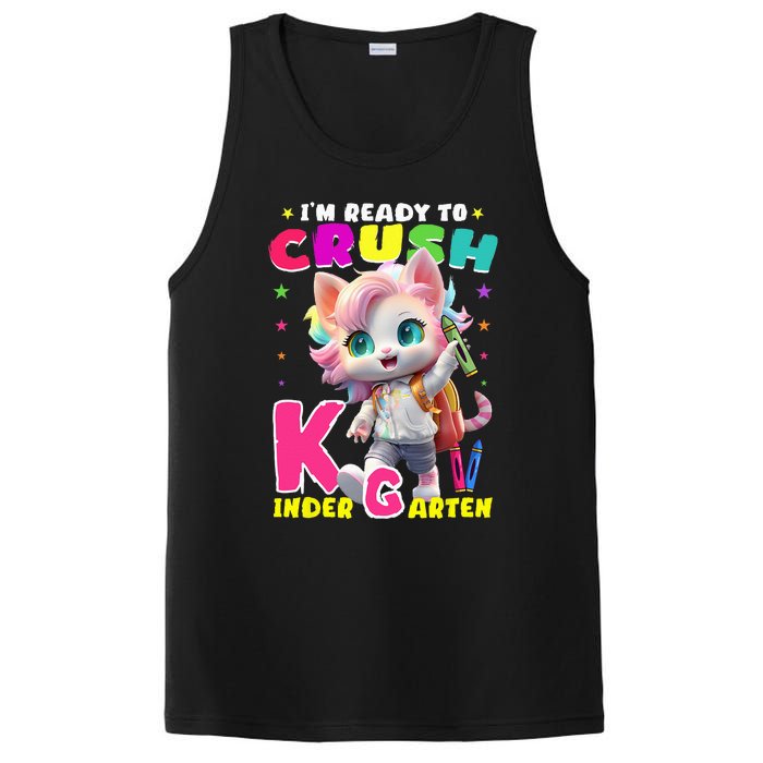 Im Ready To Crush Kindergarten Unicorn Back To School Girls PosiCharge Competitor Tank