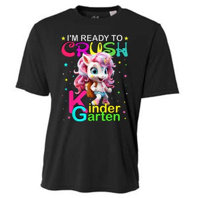 Im Ready To Crush Kindergarten Unicorn Back To School Girls Cooling Performance Crew T-Shirt