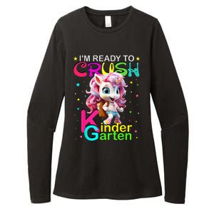 Im Ready To Crush Kindergarten Unicorn Back To School Girls Womens CVC Long Sleeve Shirt