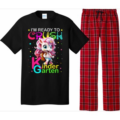 Im Ready To Crush Kindergarten Unicorn Back To School Girls Pajama Set