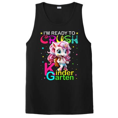 Im Ready To Crush Kindergarten Unicorn Back To School Girls PosiCharge Competitor Tank