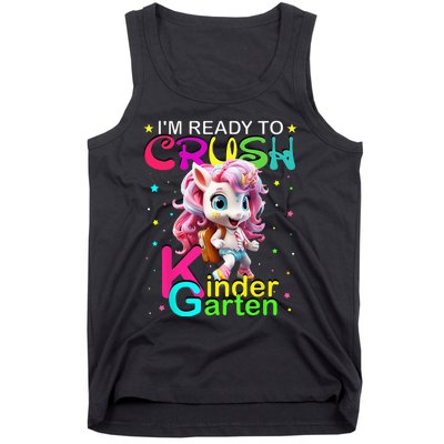 Im Ready To Crush Kindergarten Unicorn Back To School Girls Tank Top