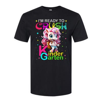 Im Ready To Crush Kindergarten Unicorn Back To School Girls Softstyle CVC T-Shirt