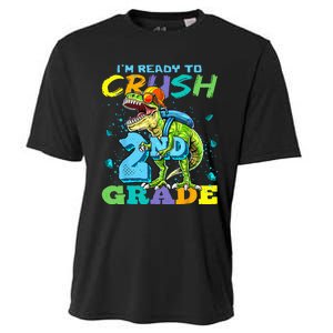 Im Ready To Crush 2nd Grade T Rex Dinosaur Back To School Cooling Performance Crew T-Shirt