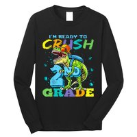 Im Ready To Crush 2nd Grade T Rex Dinosaur Back To School Long Sleeve Shirt