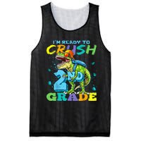 Im Ready To Crush 2nd Grade T Rex Dinosaur Back To School Mesh Reversible Basketball Jersey Tank