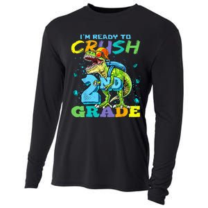 Im Ready To Crush 2nd Grade T Rex Dinosaur Back To School Cooling Performance Long Sleeve Crew