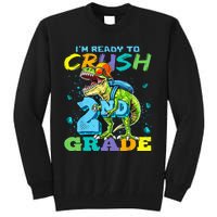 Im Ready To Crush 2nd Grade T Rex Dinosaur Back To School Tall Sweatshirt