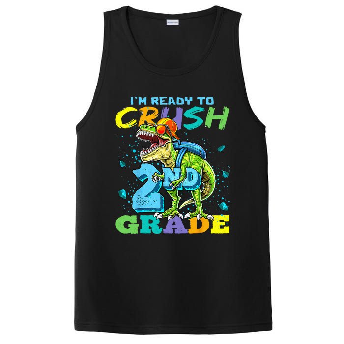 Im Ready To Crush 2nd Grade T Rex Dinosaur Back To School PosiCharge Competitor Tank