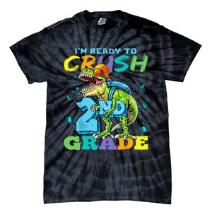 Im Ready To Crush 2nd Grade T Rex Dinosaur Back To School Tie-Dye T-Shirt