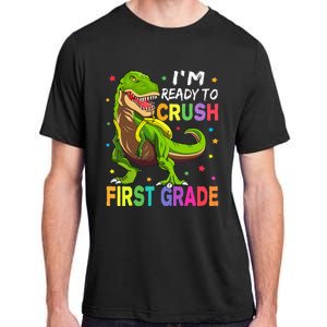 I'm Ready To Crush 1st Grade Dinosaur Back To School Adult ChromaSoft Performance T-Shirt