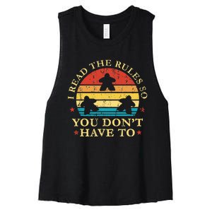 I read the rules so you don't have to Board Games Women's Racerback Cropped Tank