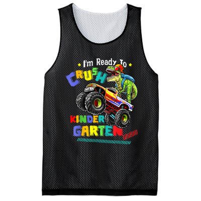 Im Ready To Crush Kindergarten Dinosaur Back To School Mesh Reversible Basketball Jersey Tank