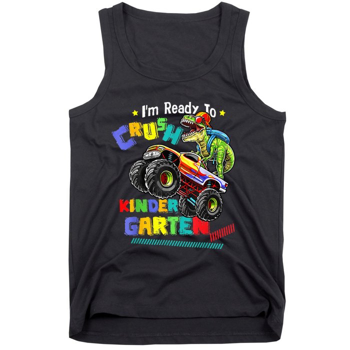 Im Ready To Crush Kindergarten Dinosaur Back To School Tank Top