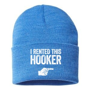 I Rented This Hooker Gift Funny Offensive Adult Humor Gift Sustainable Knit Beanie