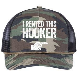 I Rented This Hooker Gift Funny Offensive Adult Humor Gift Retro Rope Trucker Hat Cap