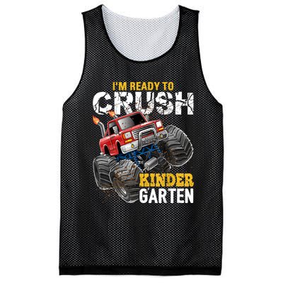 Im Ready To Crush Kindergarten Monster Truck Back To School Mesh Reversible Basketball Jersey Tank