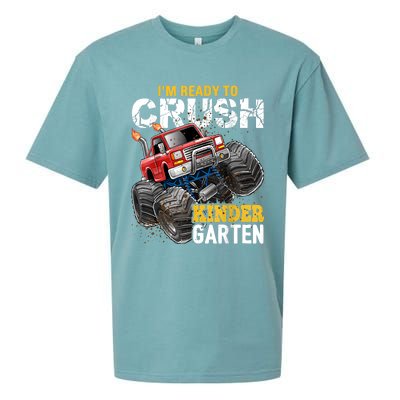 Im Ready To Crush Kindergarten Monster Truck Back To School Sueded Cloud Jersey T-Shirt