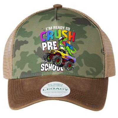 I'm Ready To Crush Preschool Dinosaur Back To School Legacy Tie Dye Trucker Hat