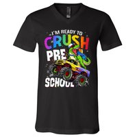 I'm Ready To Crush Preschool Dinosaur Back To School V-Neck T-Shirt