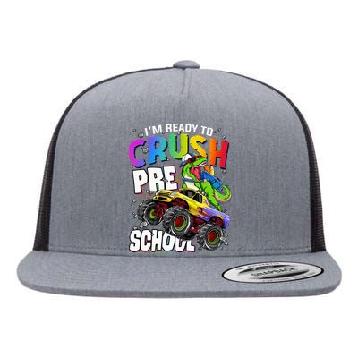 I'm Ready To Crush Preschool Dinosaur Back To School Flat Bill Trucker Hat