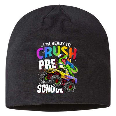 I'm Ready To Crush Preschool Dinosaur Back To School Sustainable Beanie