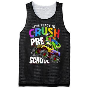 I'm Ready To Crush Preschool Dinosaur Back To School Mesh Reversible Basketball Jersey Tank