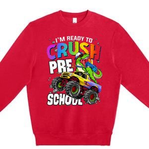 I'm Ready To Crush Preschool Dinosaur Back To School Premium Crewneck Sweatshirt