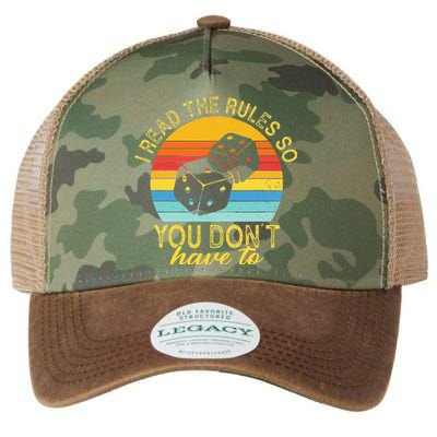 I Read The Rules So You DonT Have To Board Games Legacy Tie Dye Trucker Hat