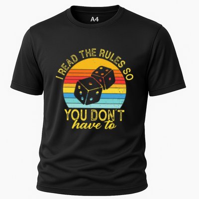 I Read The Rules So You DonT Have To Board Games Cooling Performance Crew T-Shirt