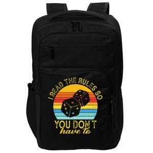 I Read The Rules So You DonT Have To Board Games Impact Tech Backpack