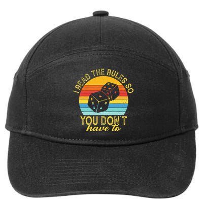 I Read The Rules So You DonT Have To Board Games 7-Panel Snapback Hat